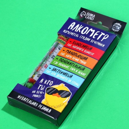 Chewing gum "Alcometer" in thermometer, 7 g.-6