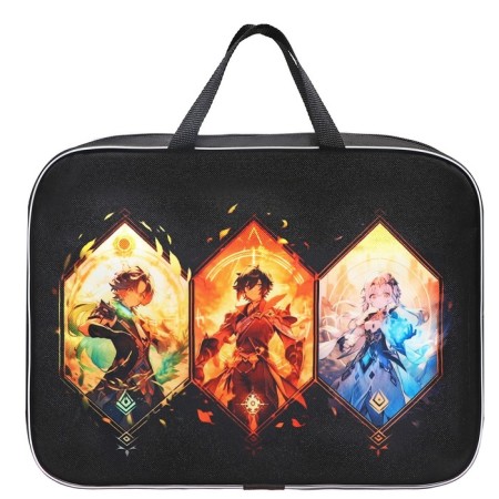Folder with handles textile A4, 350 x 270 x 70 mm, calligrata "anime game"-2