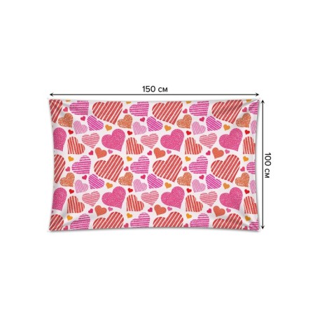 Decorative panel with photo printing "A lot of hearts", horizontal, size 100x150 cm-1