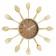 Wall clock, series: kitchen, "forks, spoons, cooks", smooth move, d-12 cm, 33 x 33 cm