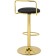 Barrier stool Lusia metal/velor, gold/black 38x40x84 cm