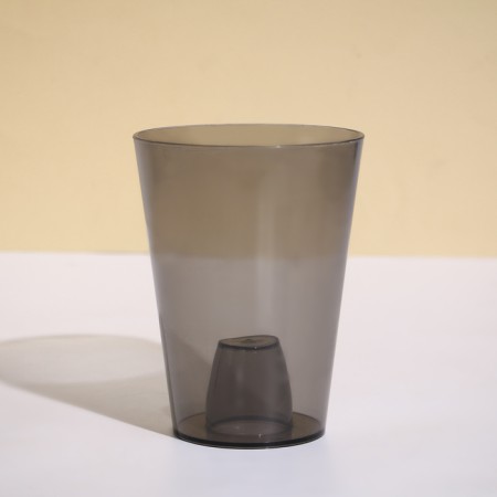 Pot for orchids, 1.2 l, 12.5 × 16.6 cm, plastic, transparent gray