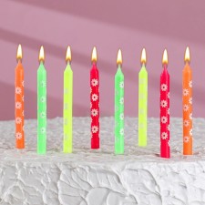 Свечи для торта "Ромашки", 7 см, классические, 8 шт