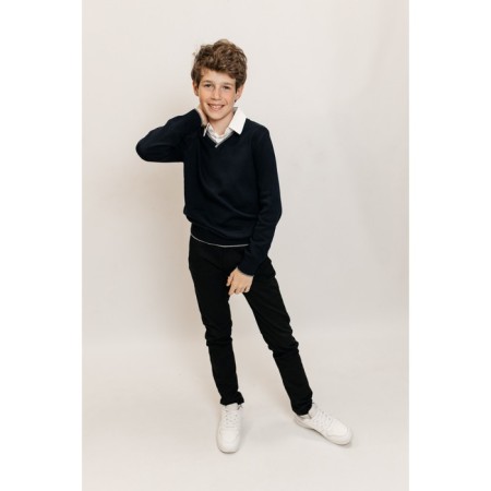 Jumper for boys, height 164-170 cm, dark blue color-1