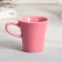 Tea couple ceramic "unique", a mug of 100 ml, a saucer 15x14 cm, pink color