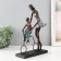 Polystone souvenir "Mom teaches her son to ride a bicycle" under metal 24x8x31 cm