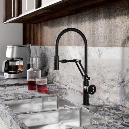 IDDIS GRANGE kitchen mixer, with flexible surge, black matte-6