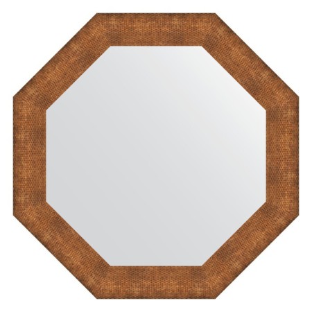 Mirror in the baguette frame, copper chain mail 88 mm, 77x77 cm