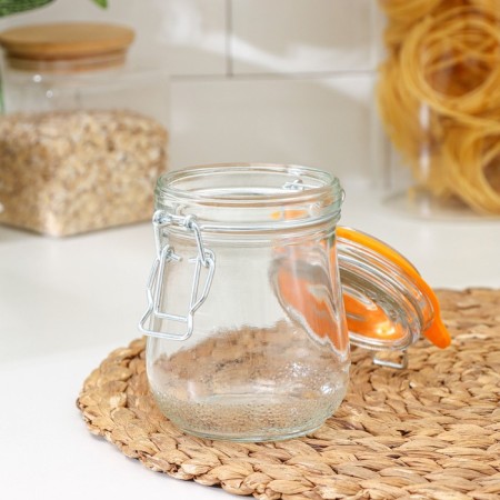 Bank for bulk products OPTIMA, 500 ml, with a tubular lock-4