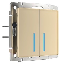 W4520611 touch switch, two-valve, with Wi-Fi function, champagne