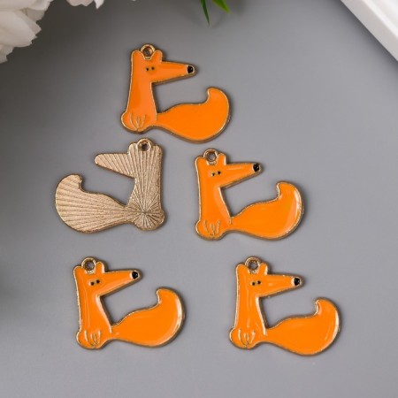 Decor for creativity Metal "Red Fox" Emal 2.3x2.4 cm-2