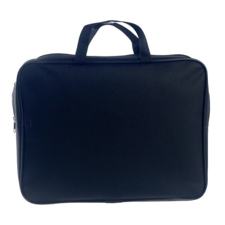 Folder with A4 handles, 360 x 270 x 80 mm, textile, handle "black checkers" 3sh48 9582-2