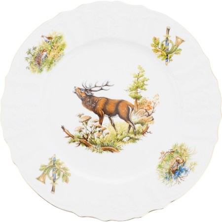 Small plate bernadotte, decor "Hunting Stories", 27 cm-5