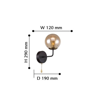 Bra Modestus, 1x40W E14, brown color-2