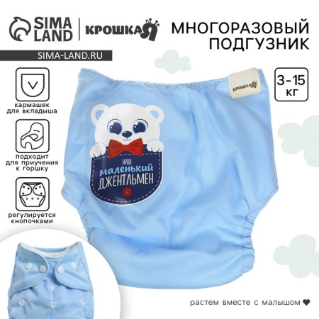 Reusable diaper "gentleman", the color of the blue