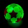 The ball is "stars", light, with a squeak, color mix