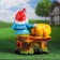 Figure Kashpo "Dwarf with pumpkin" 17x24x28cm