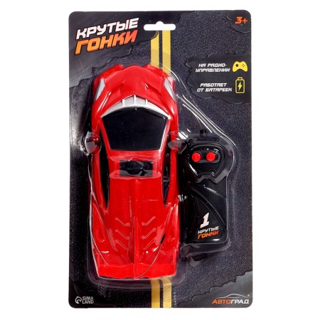 Radio -controlled car "Supercar", works on batteries, red color-4