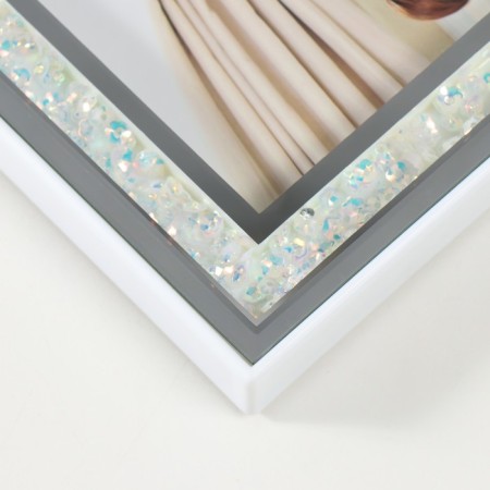 Photo frame "Wedding" plastic, 10x15 cm, col. White, horizontal-2