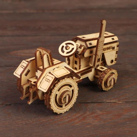 Wooden designer "Mini-tractor"-2