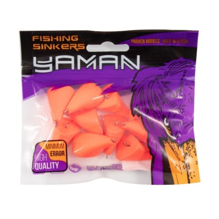 Cargo of a bullet-exentric painted collapsible Yaman 10 pcs., 36 g, orange-4