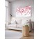 Decorative panel with photo printing "Rain of hearts", horizontal, size 100x150 cm