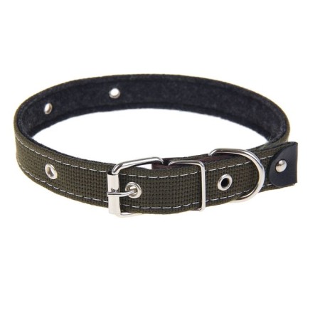 Frinking collar on felt, 62 x 2.5 cm, Osh 30-55 cm, dark green-1