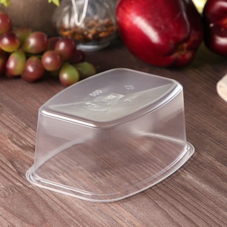 Container plastic disposable "JPPLAST", 500 ml, 13.8 × 10.2 × 5.9 cm, medium, transparent color-1