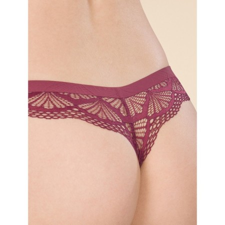 Female cowards, size 48, burgundy color-3