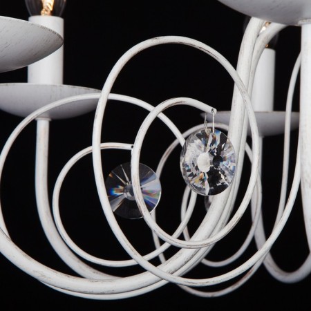 Tomas 8x60W E14 chandelier is white, gold-3