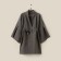 Women's bathrobe short SL Home "Graphite" b. graphite, size 44-52, 100% linen, 150g/m2