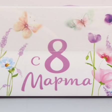 Capcake box, confectionery packaging, 6 cells “With Love and Care”, March 8, 23 x 16 x 7.5 cm-3
