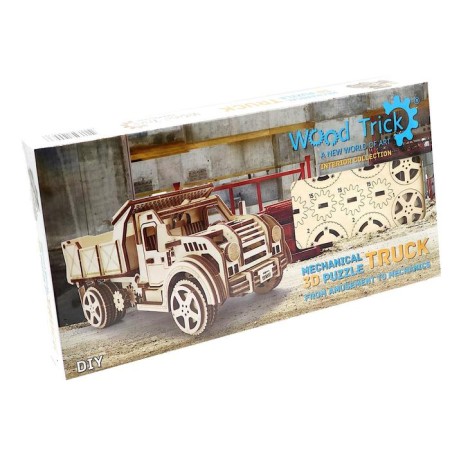 Mechanical 3D puzzle made of wood "Truck-Substand"-8