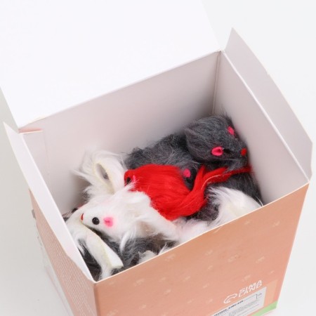Toy for cats "Mouse Malaya", 5 cm, packing 60 pcs, mix of flowers-6