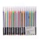 A set of gel pens 18 colors, a striped silver body, in a blister on a button