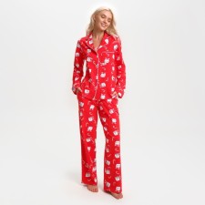 Пижама новогодняя женская (рубашка и брюки) KAFTAN Cats, размер 52-54