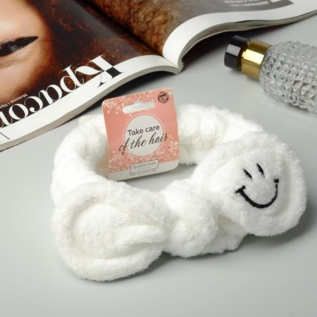 Hair bandage "Smile" 18.6.5 cm white-1