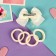 Hair set "Baby" (4 elastic bands, 1 clamp) sequins, beige