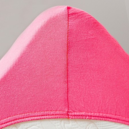Knitted sheet on an elastic band 90x200x25cm, fuchsia waders, 120g/m HL100%-2