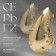 Earrings metal "drop" acacia, color gold