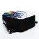 Youth backpack from textiles, 4 pockets, black/multi -colored color