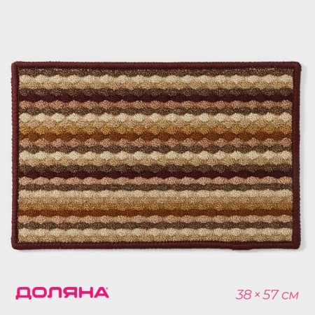 Walker -shaped rug -shaped shallow shade "Color pigtail", 38 × 57 cm, brown color