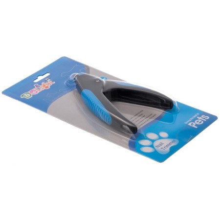 Delight bumshota gyliotin, with a small hole, rubberized handles, 24.7 cm, black and blue-5