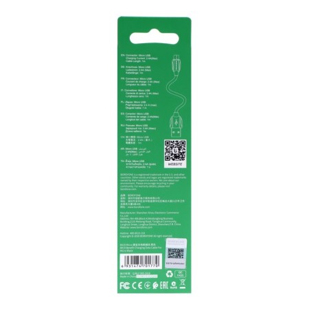 Cable Borofone BX19, MicroUSB - USB, 2.4 A, 1 m, black-5