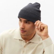 Two -layer male hat with lapel, one size, gray color