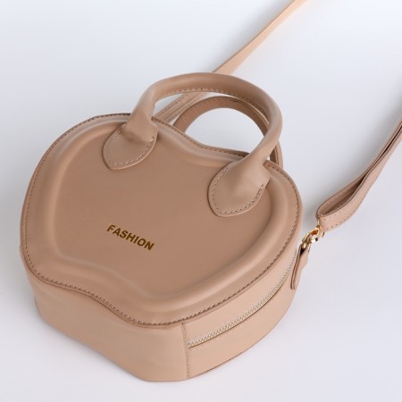 Bag Women's Cross-Bodi with a zipper, beige color-10
