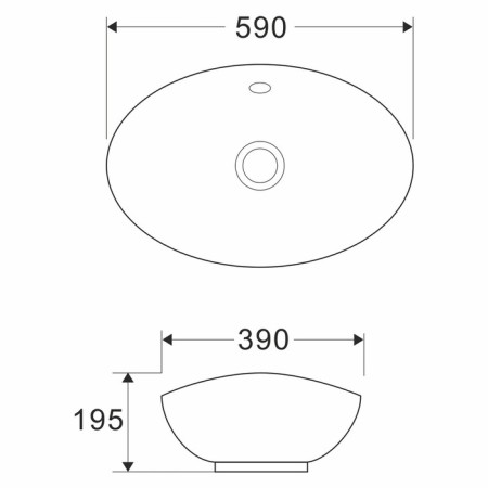 Haling pad Wave Star, oval, white color, 59x39x19.5 cm-5