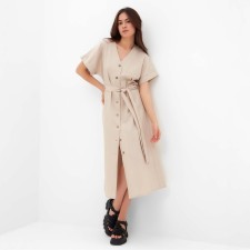 Women's dress on buttons Mist Summer Time, Beige, R.48