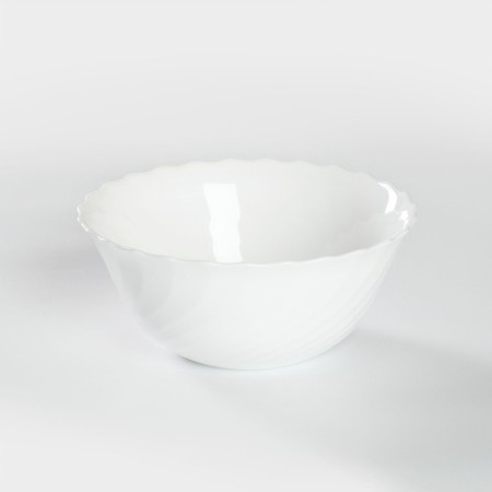 Trianon glass -ceramic salad -ceramic, 990 ml, d = 18 cm, white color