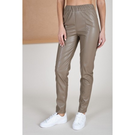 Women's pants on elastic band Eliseeva Olesya, size 42, brown color-2